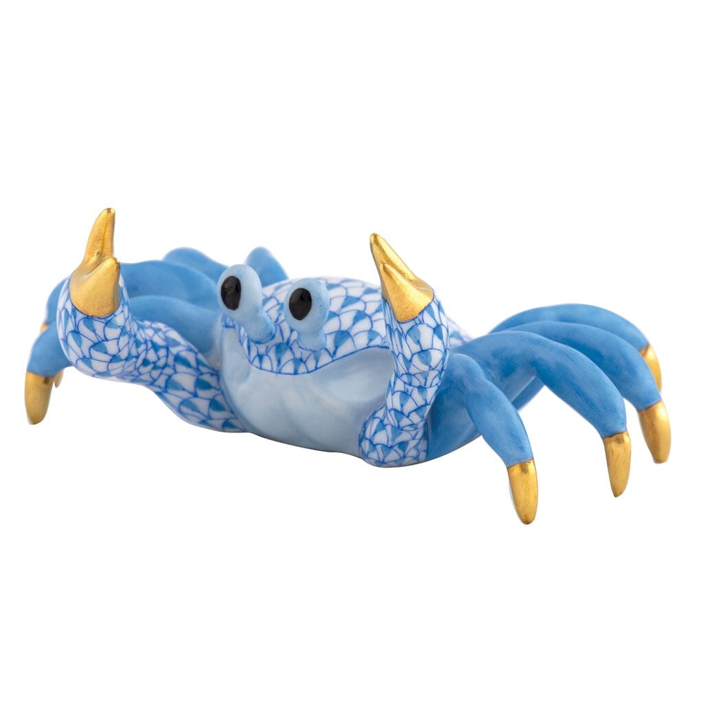 Adorable Hand - painted Herend Sand Crab Porcelain Figurine from Hungary