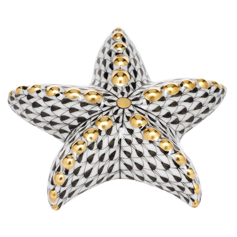 Exquisite Handmade Herend Porcelain Puffy Starfish Figurine