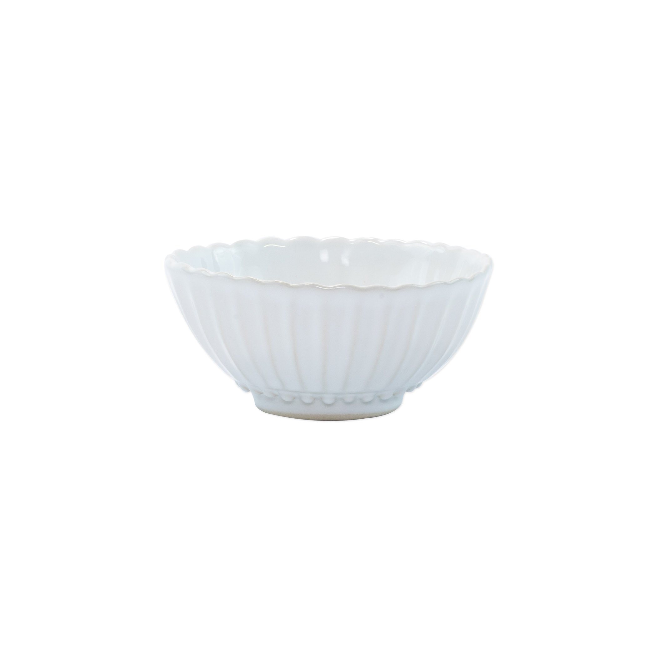 Vietri White Small Stone Stripe Incanto Bowl