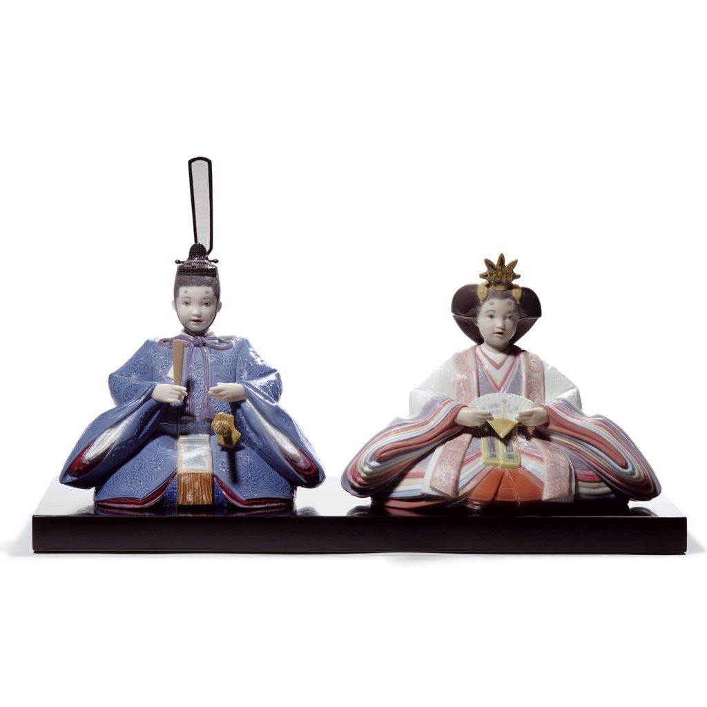 Limited Edition 2012 Lladro Handmade Porcelain Hina Dolls - Only 3500 Pieces Worldwide