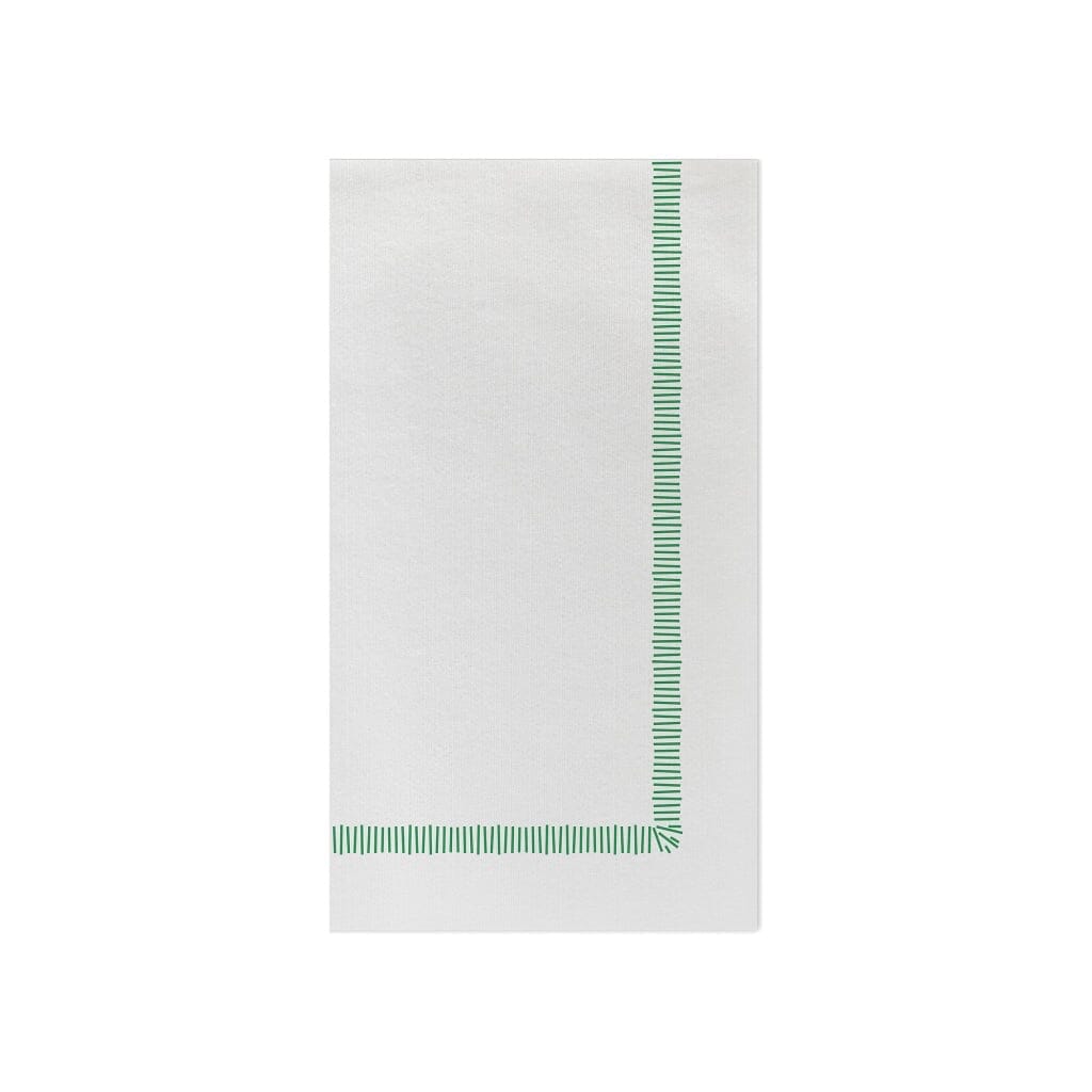 Vietri Disposable Papersoft Guest Towels with Fringe in Green - Ideal for Various Occasions