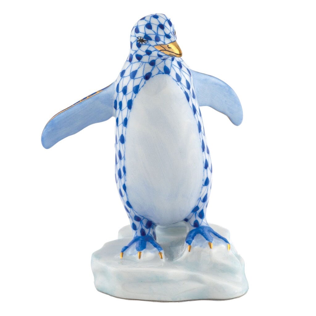 Hand - painted Hungarian Herend Waddling Penguin Porcelain Figurine