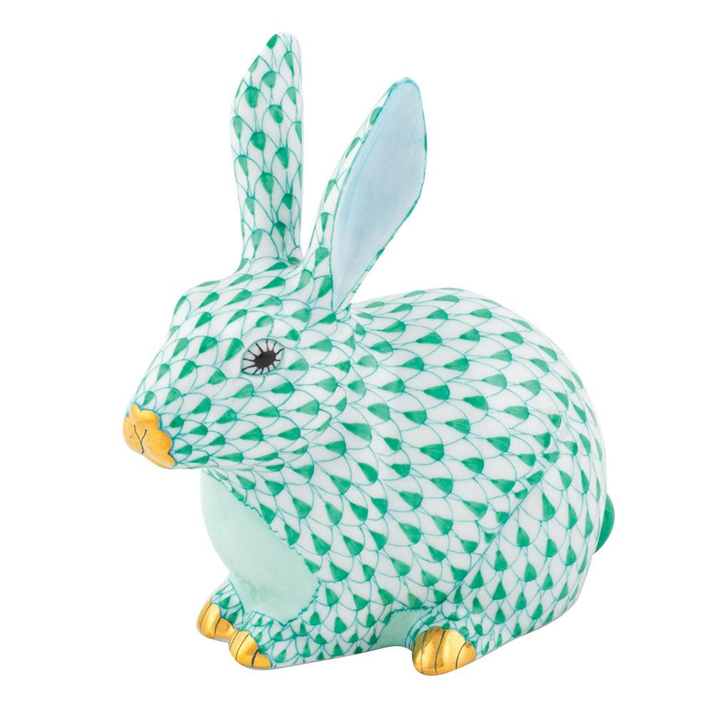 Herend Handmade Hand - painted Chubby Bunny Porcelain Figurine