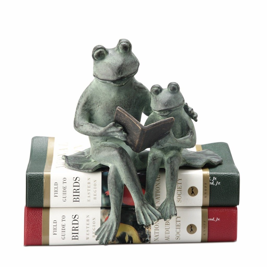 SPI Home Parent & Kid Reading Frog Shelf Sitter
