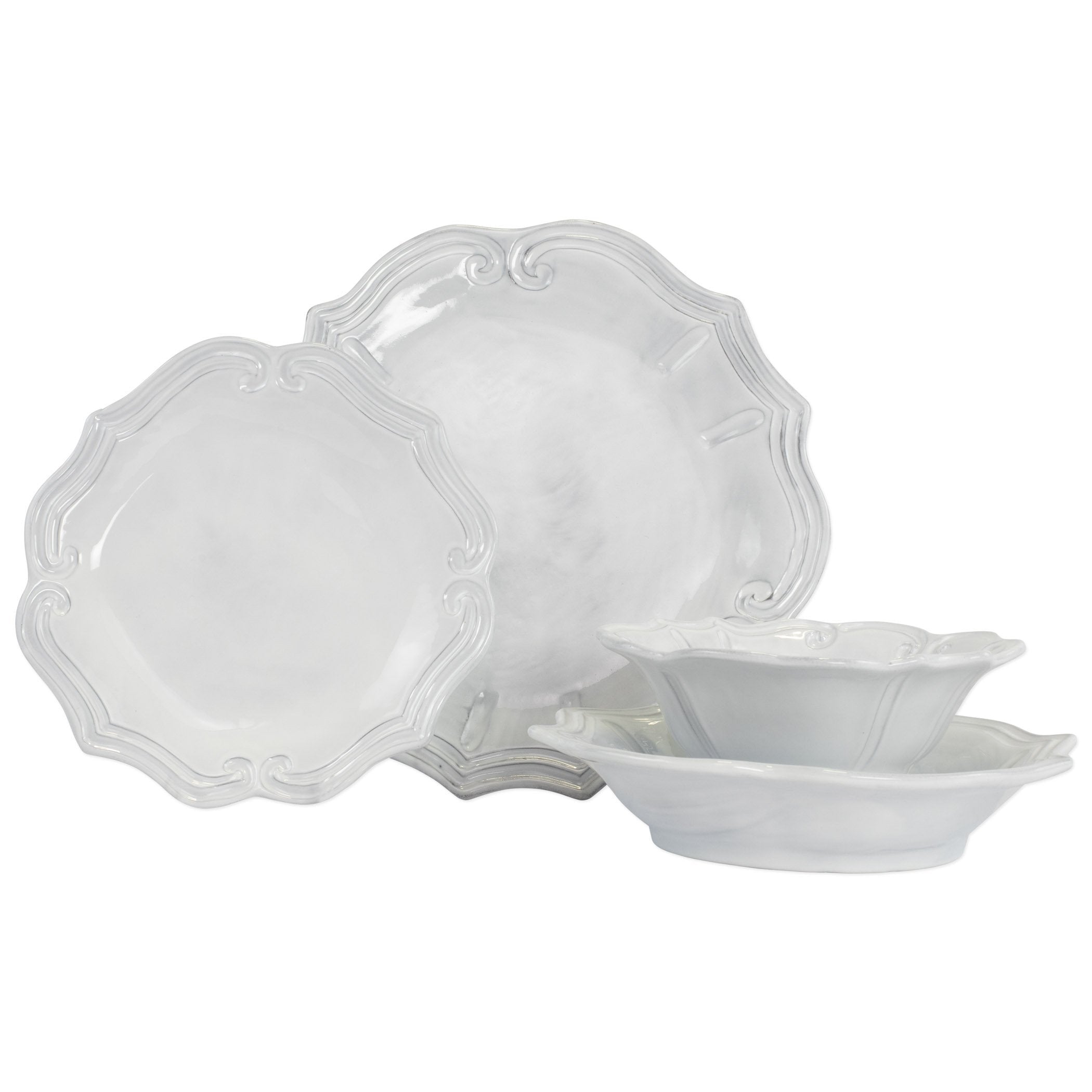 Vietri Incanto Baroque Four-Piece Italian Earthenware Place Setting for Dining