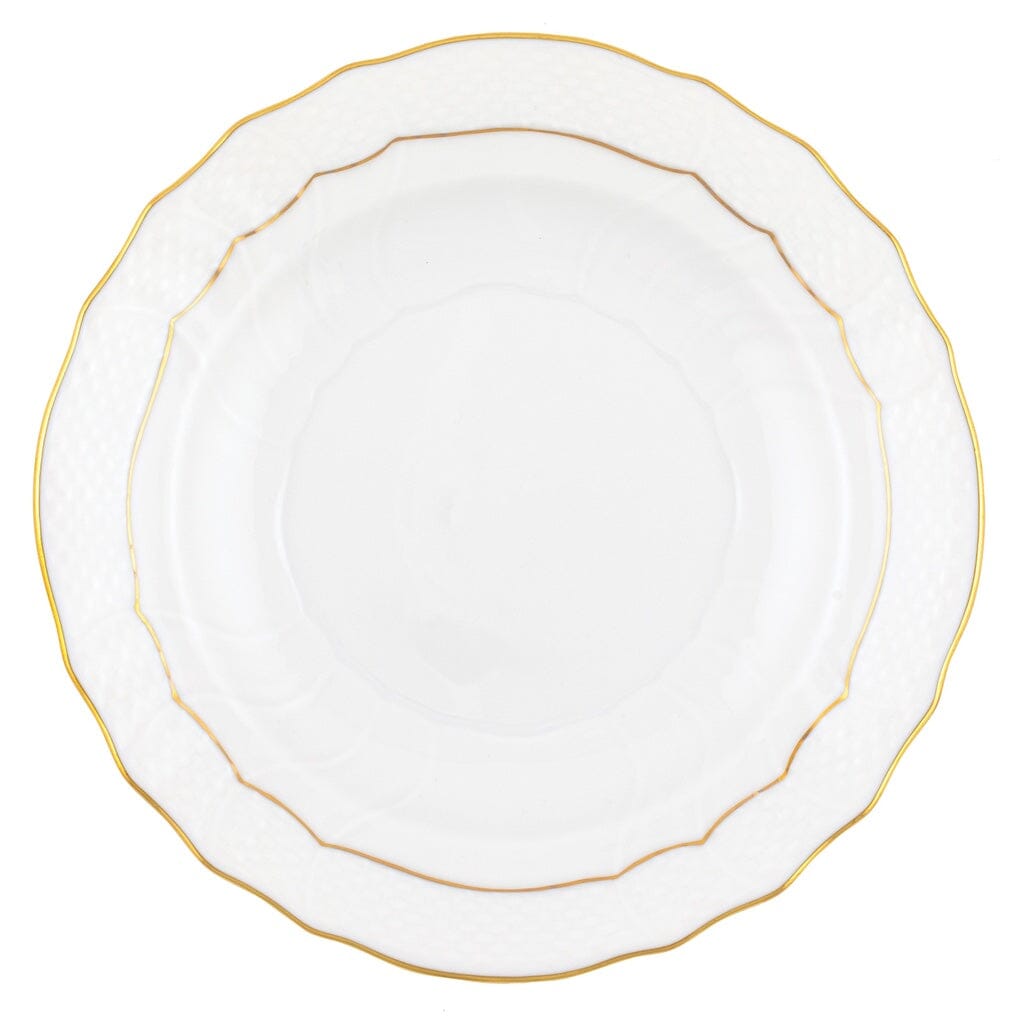 Exquisite Herend Golden Trimmed Salad Plate for Dining