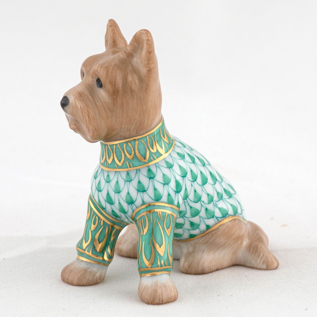 Handmade Herend Porcelain Yorkshire Terrier Figurine, 2022 Edition