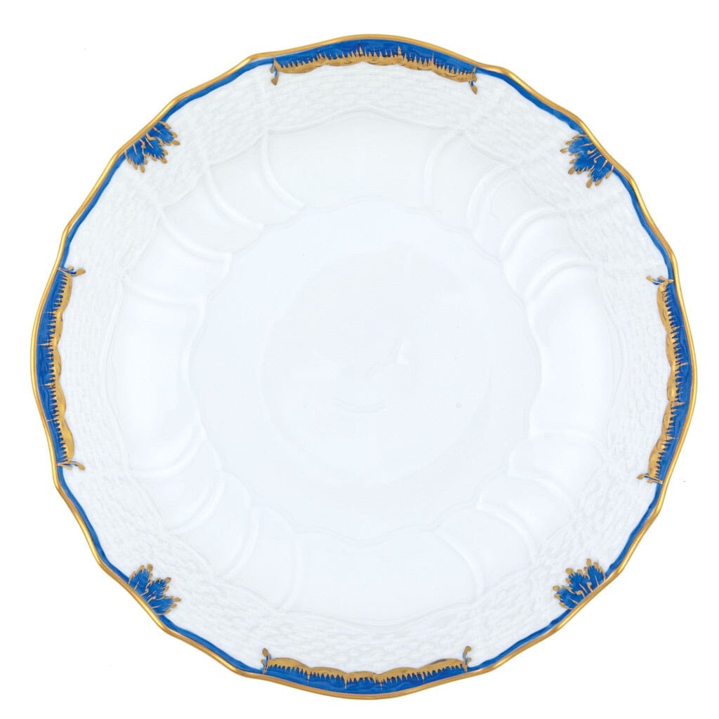 Herend's Exquisite Princess Victoria Pattern 8-inch Scalloped Porcelain Dinner Bowl