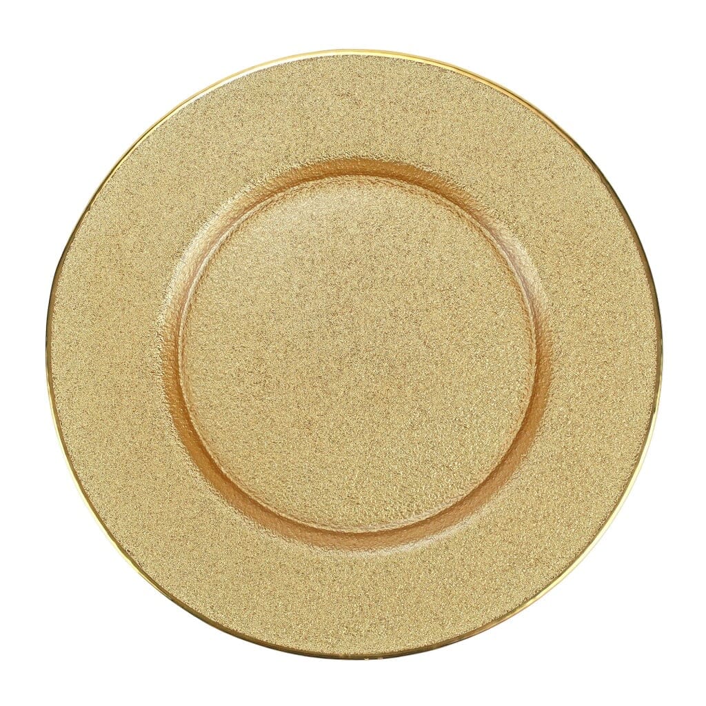Vietri Premium Metallic Glass Service Plate and Charger for Elegant Table Settings