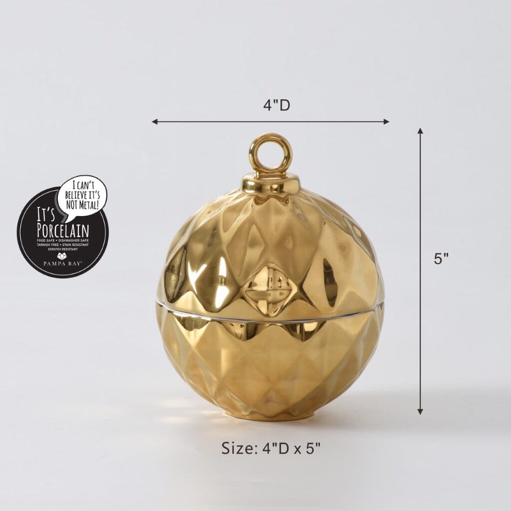 Pampa Bay Gold-plated Small Decorative Ornament Bowl for Holiday Tables