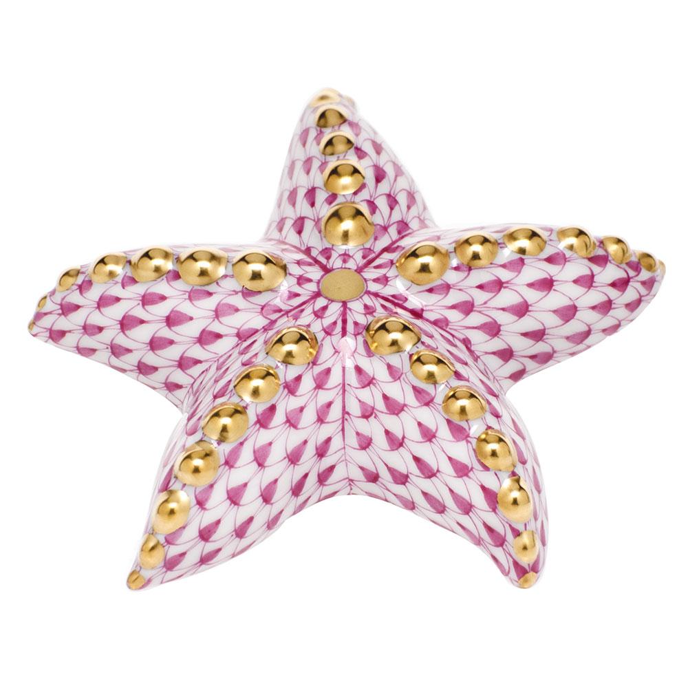 Exquisite Handmade Herend Porcelain Puffy Starfish Figurine
