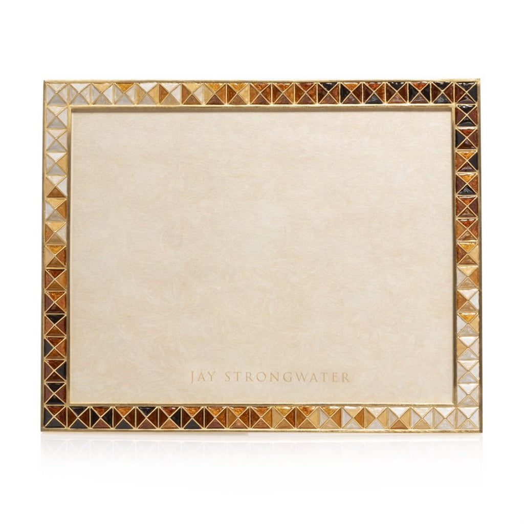 Jay Strongwater Vertex Pyramid Picture Frame - 8 x 10 Size with Topaz Hues
