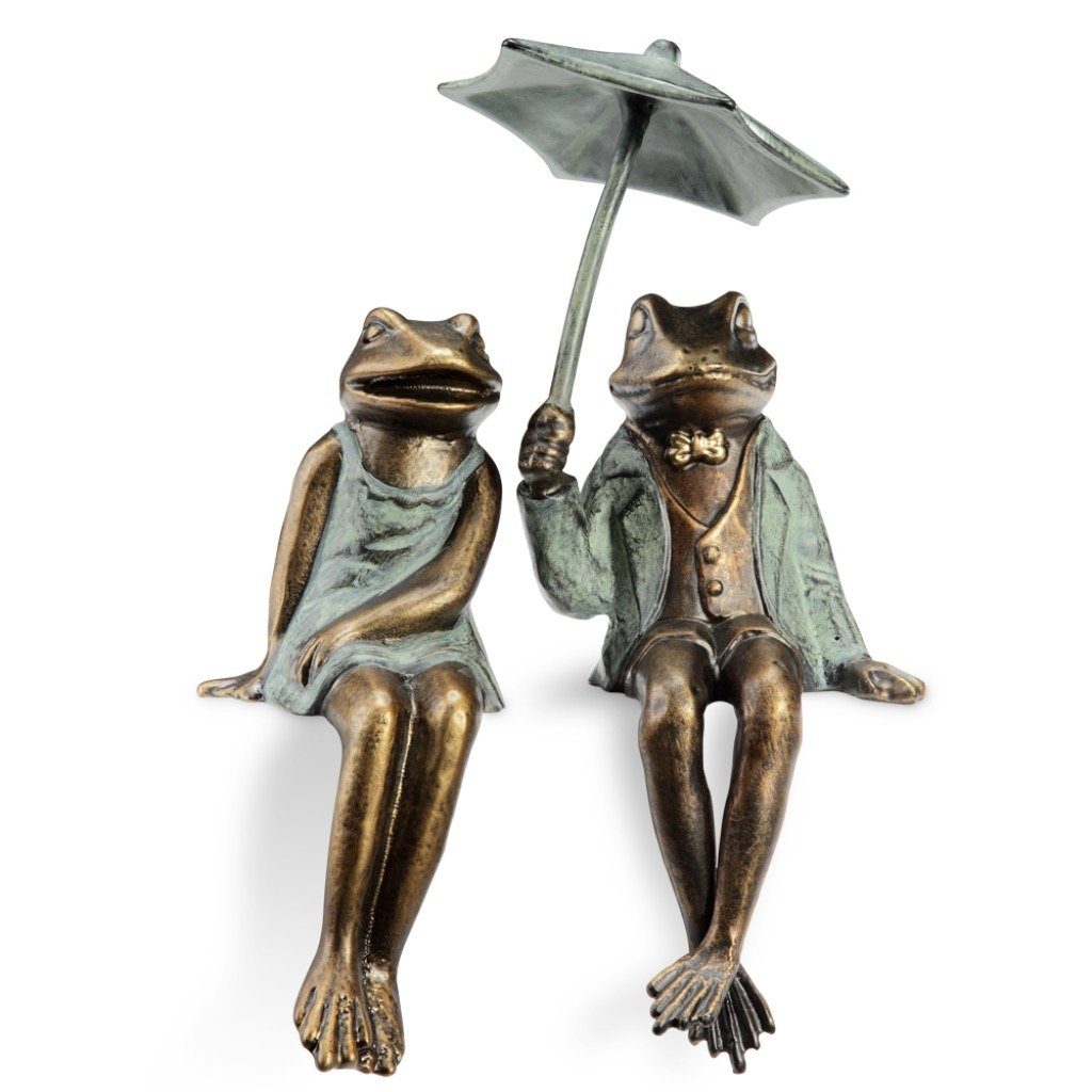 Exquisite Hand - Cast Aluminum Frog Couple Shelf Decor for Home or Office