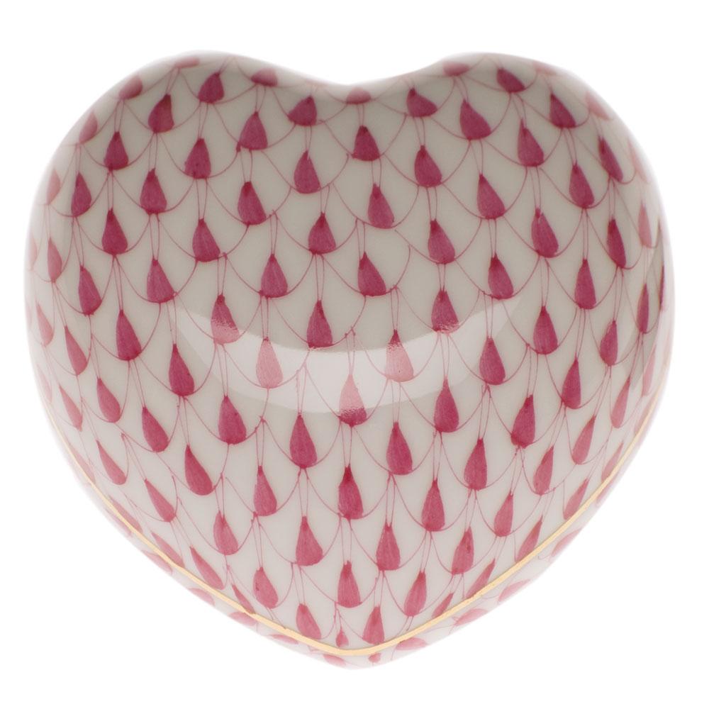 Exquisite Herend Hand - painted Porcelain Heart - shaped Paperweight