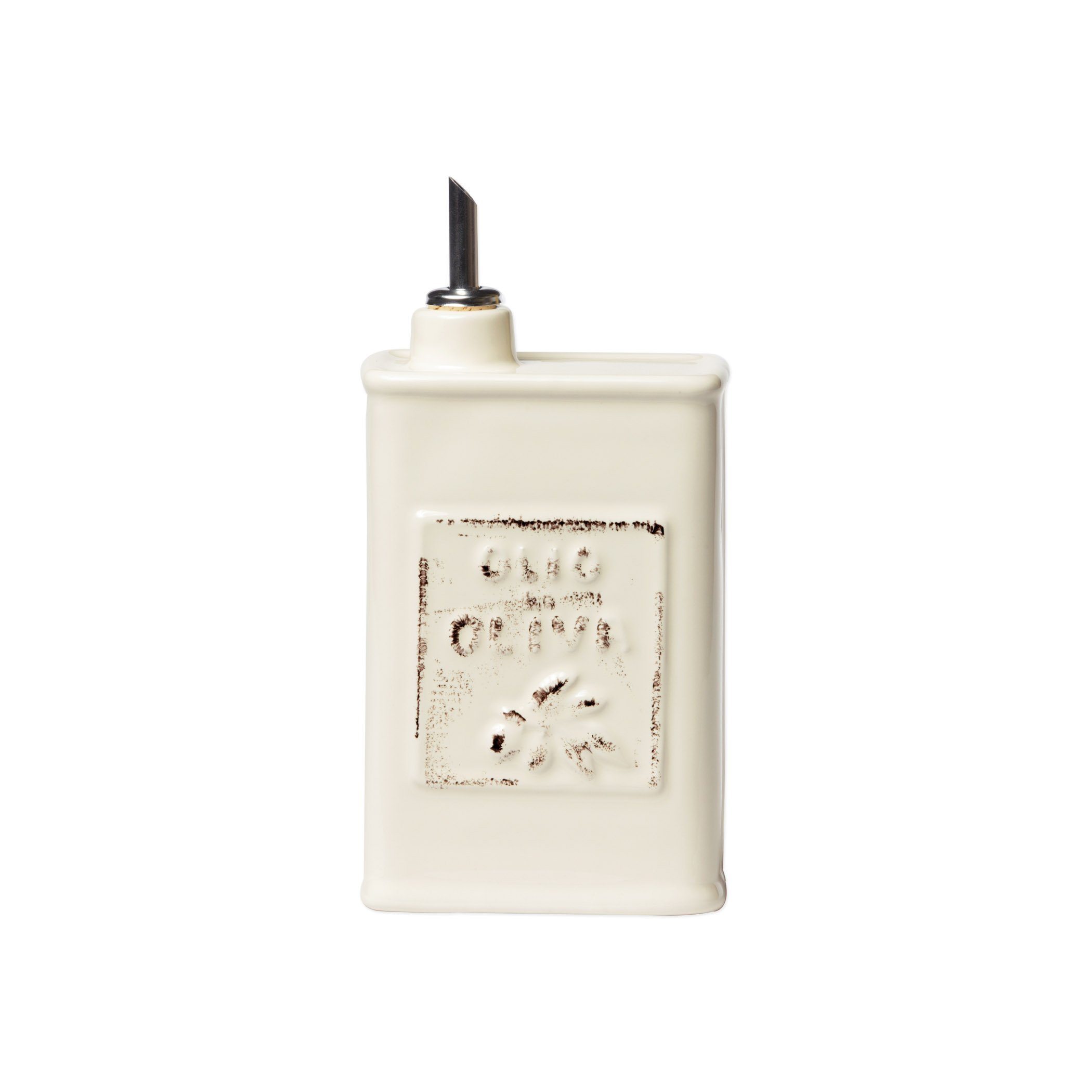 Vietri Italian Stoneware Lastra Pattern Olive Oil Can