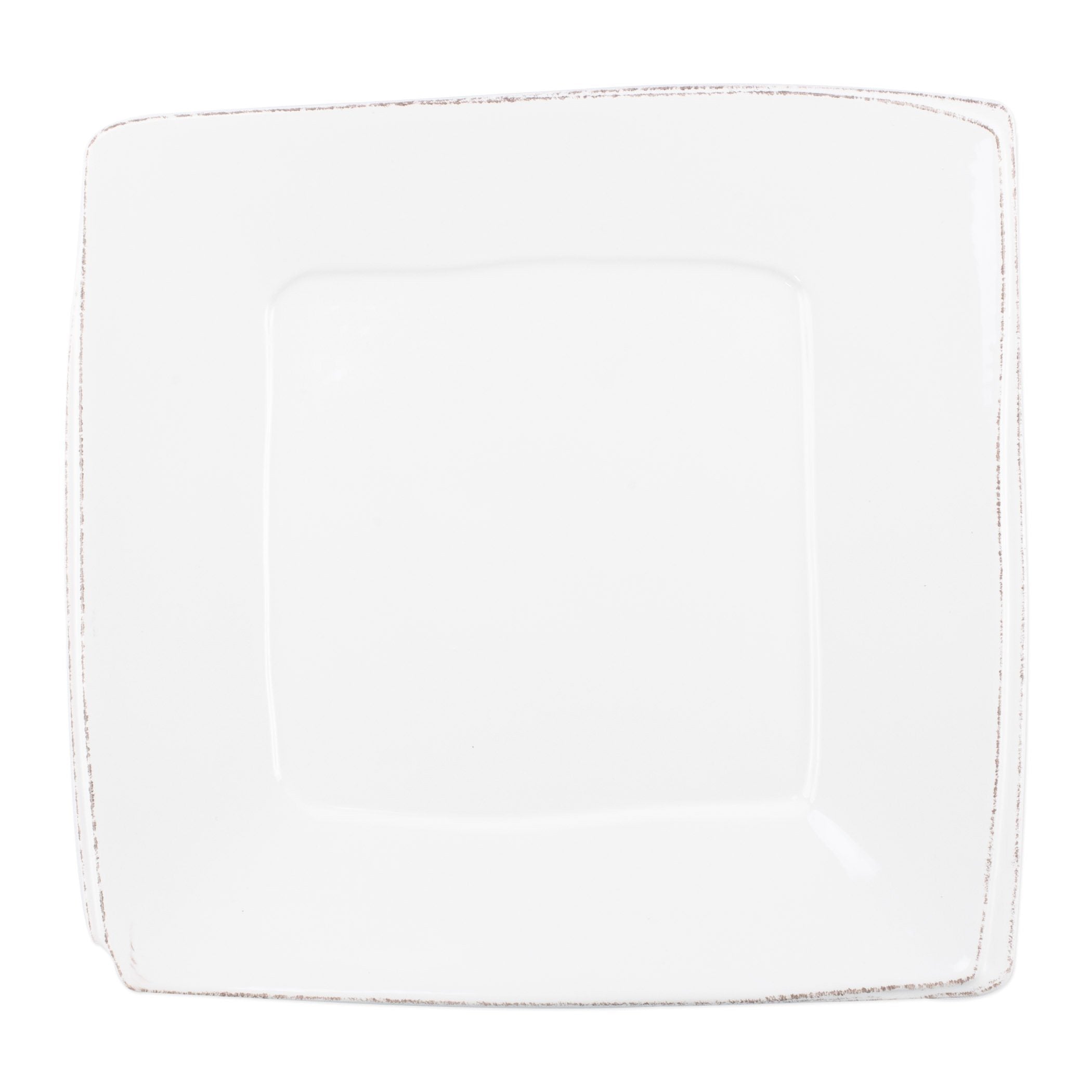 Vietri White Lastra Square Dinner Platter for Serving