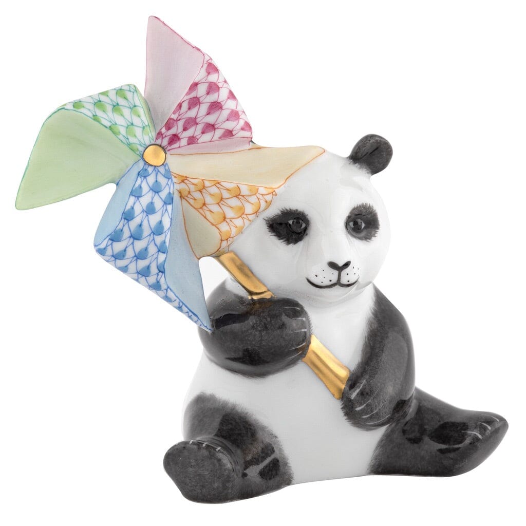 Herend Pinwheel Panda Figurine