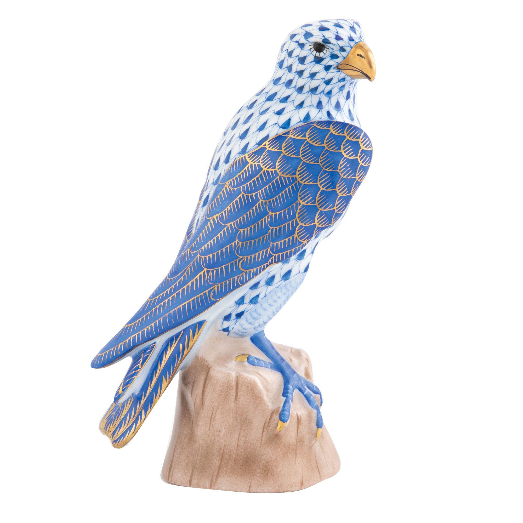 Exquisite Hand - painted Herend Falcon Porcelain Figurine