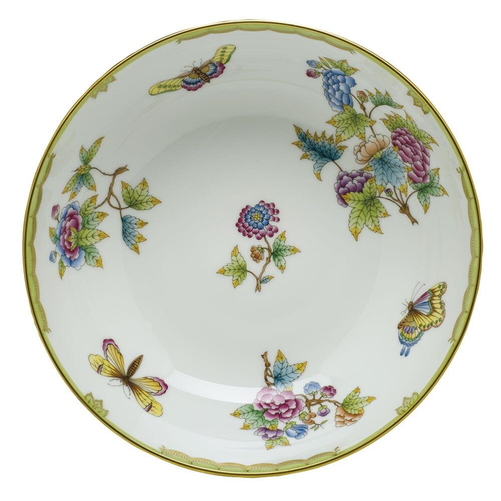 Exquisite Herend Medium Bowl with Hand - painted Queen Victoria Pattern