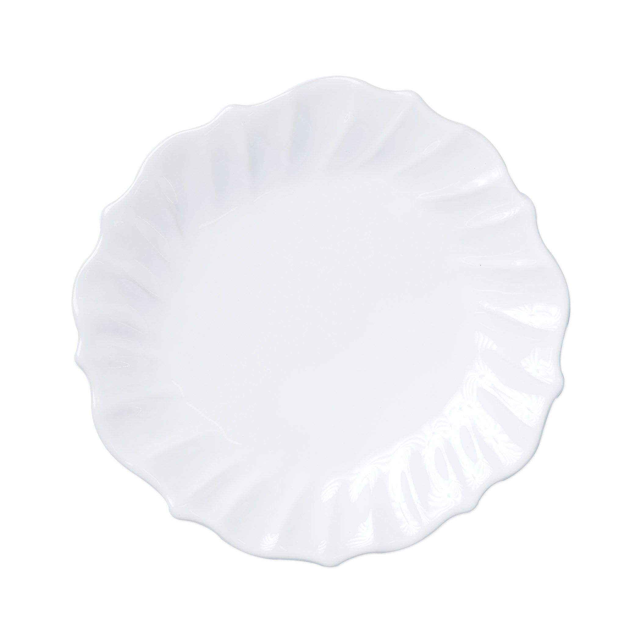 Vietri Italian Enchanted Ruffle Design Stoneware Dinner Plate