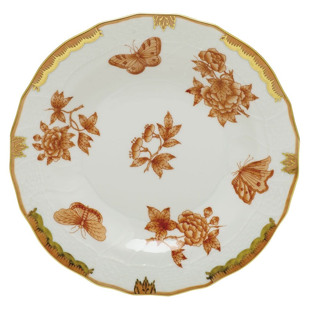 Herend Fortuna Single - Color Dessert Plate with 24K Gold Accents