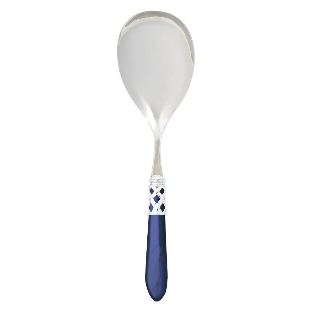 Vietri Aladdin Elegant Shiny Chrome Finish Stainless Steel Serving Spoon