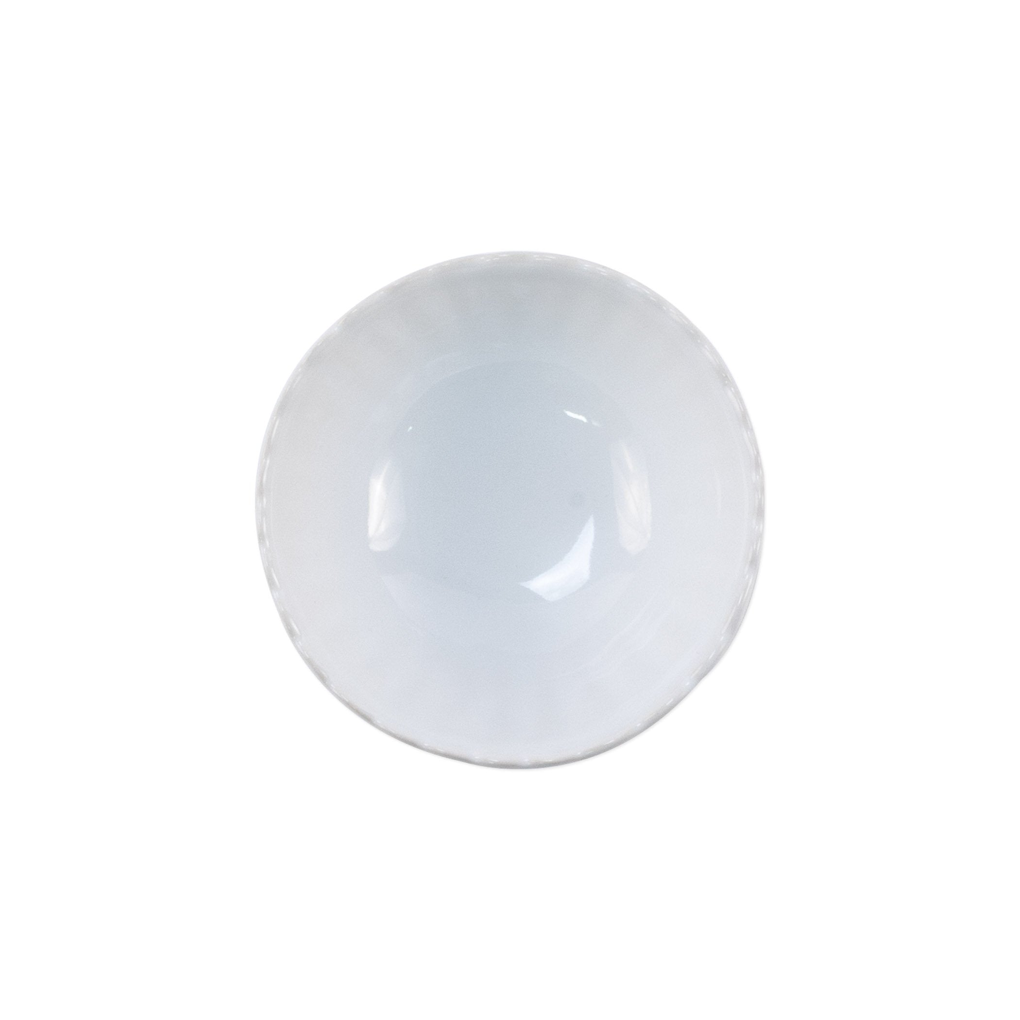 Vietri White Small Stone Stripe Incanto Bowl