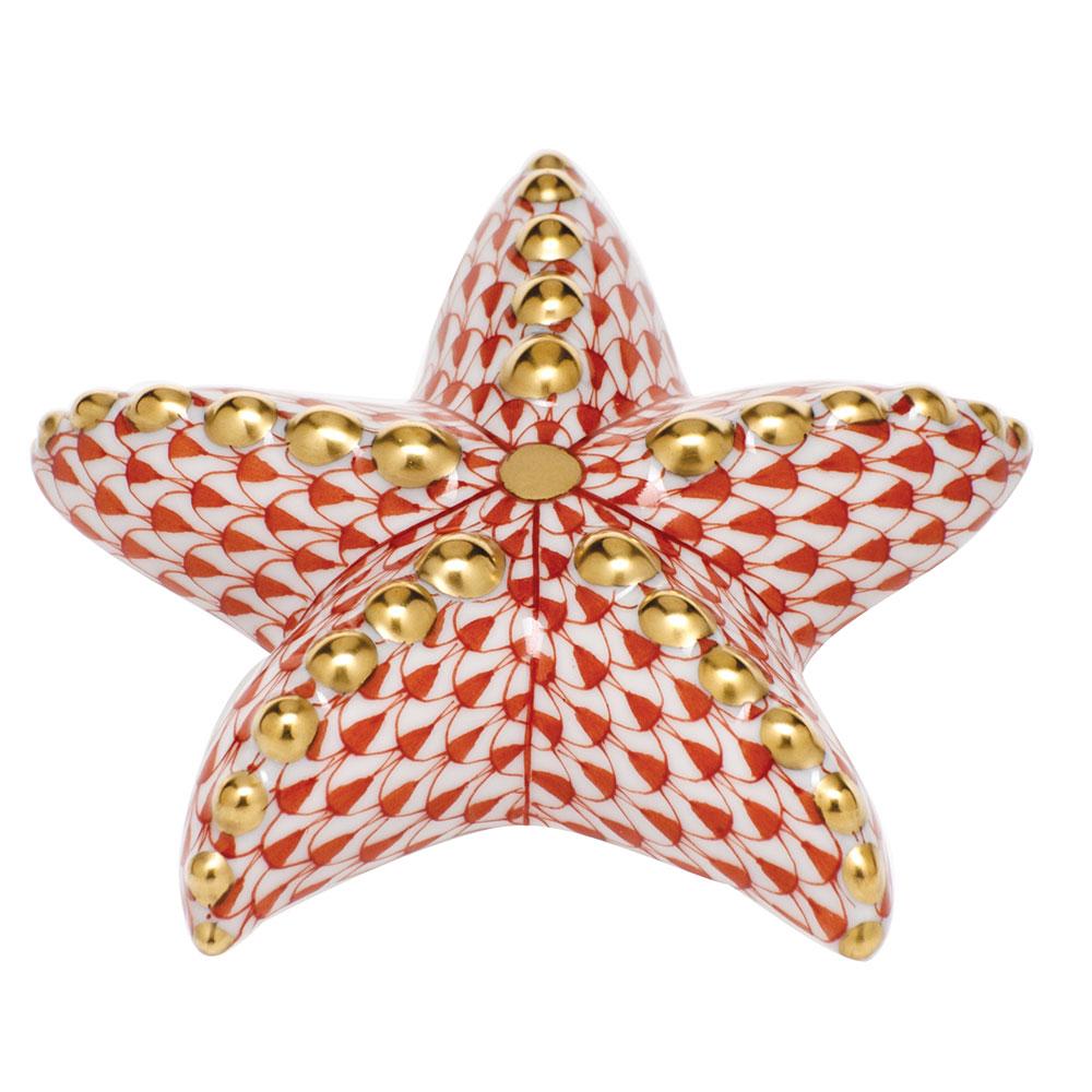 Exquisite Handmade Herend Porcelain Puffy Starfish Figurine