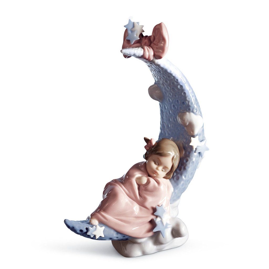 Exquisite Handmade Lladro Porcelain Heaven's Lullaby Baby Girl Figurine