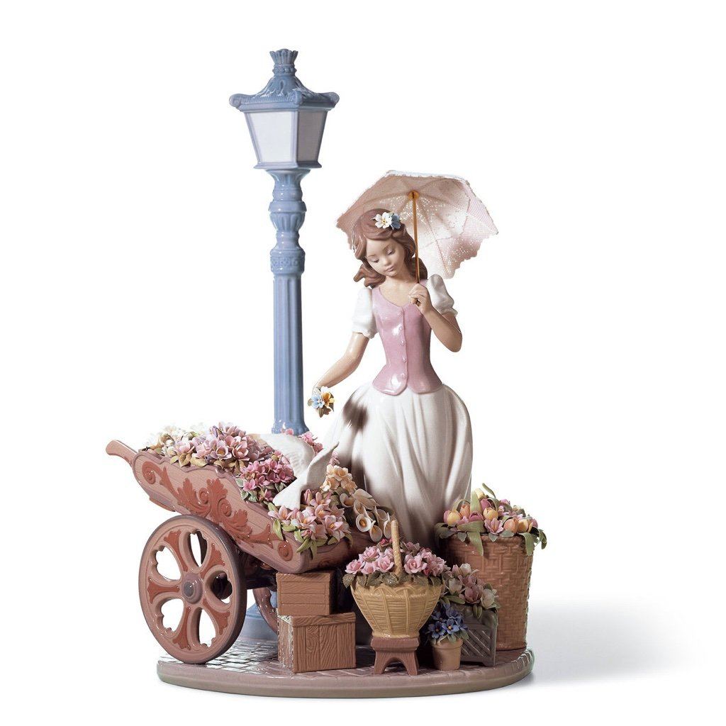 Exquisite Handmade Lladro Porcelain Flower Figurine for All