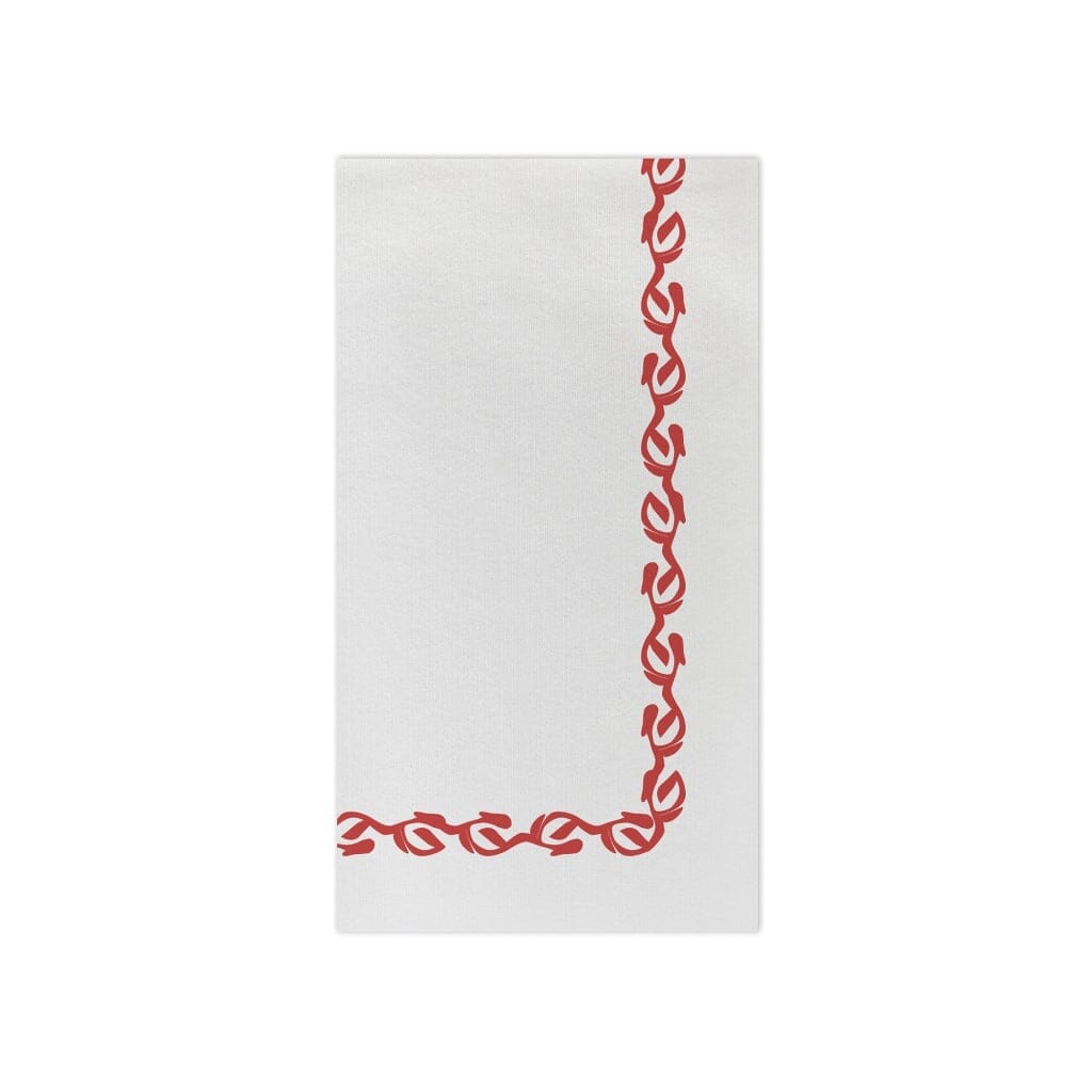 Vietri Disposable Papersoft Florentine Red Guest Towels for Entertaining and Everyday Use