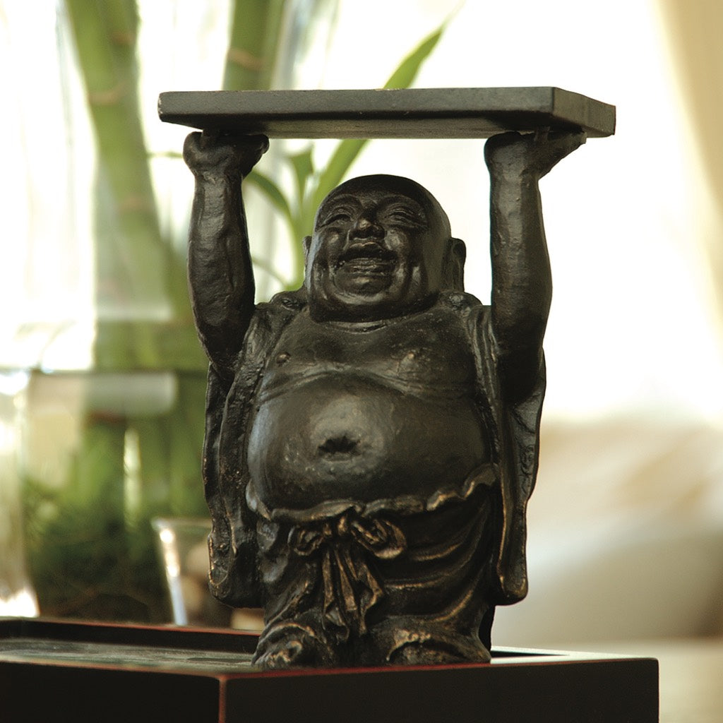 SPI Cast Iron Home Decorative Buddha Business Card Holder