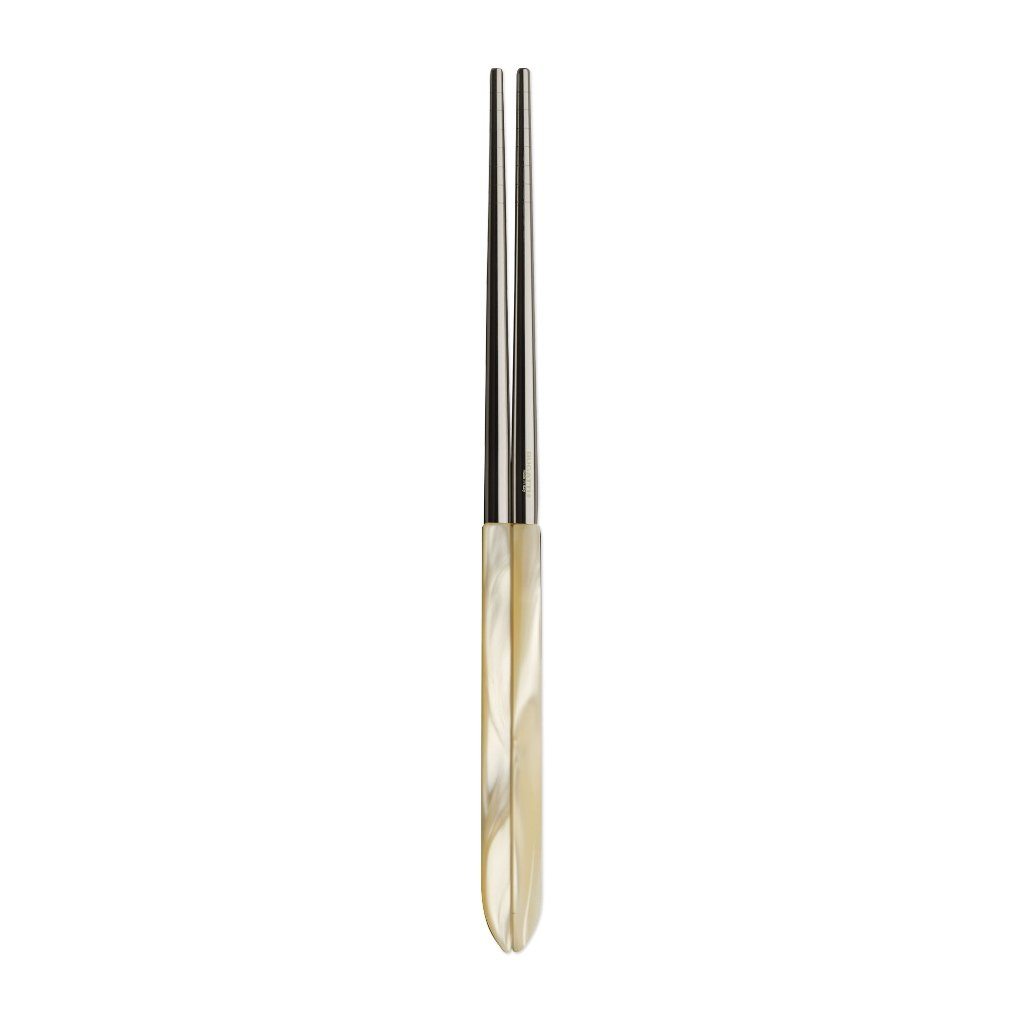 Vietri Aladdin Ivory Shiny Chrome Finish 18/10 Stainless Steel Chopsticks