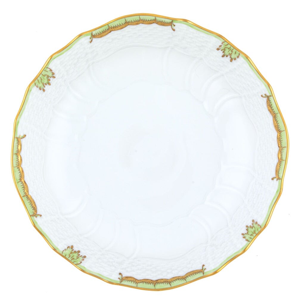Herend's Exquisite Princess Victoria Pattern 8-inch Scalloped Porcelain Dinner Bowl