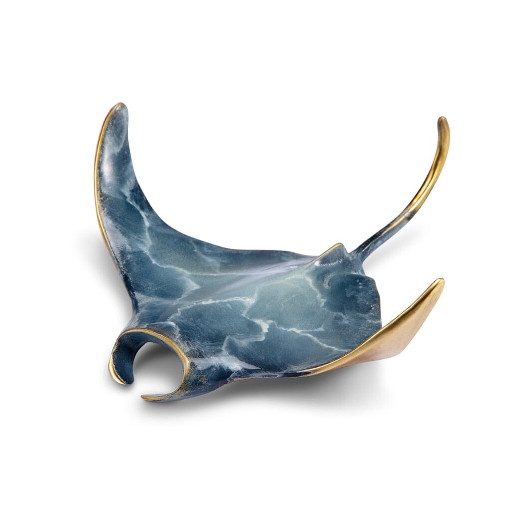SPI Home Handmade Brass Swift Manta Ray Decorative Sculpture