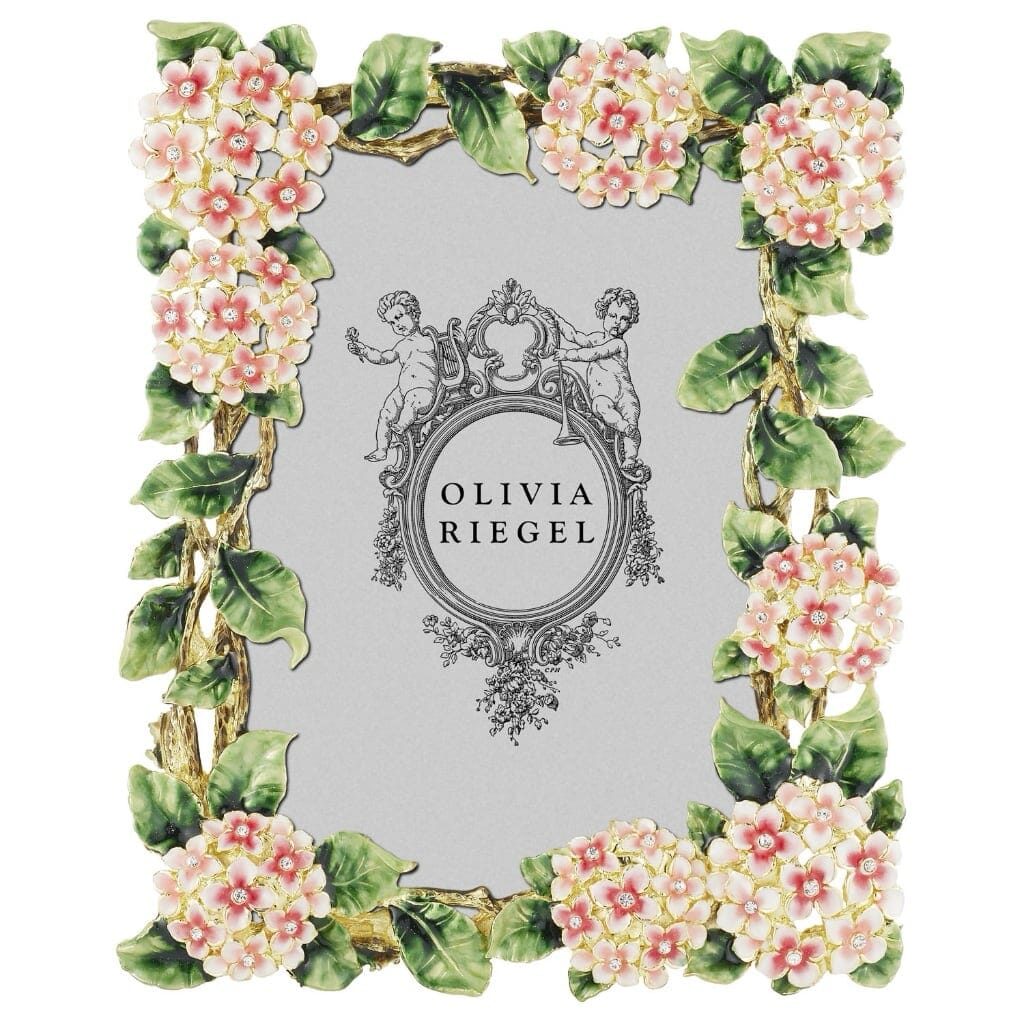 Olivia Riegel Pink Lantana Luxury 4x6 Photo Frame with Swarovski Crystals
