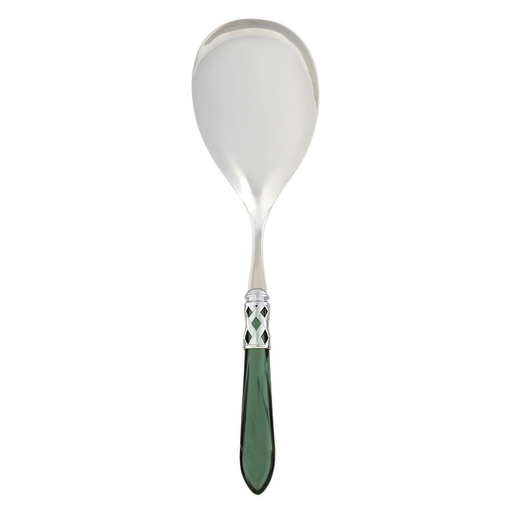 Vietri Aladdin Elegant Shiny Chrome Finish Stainless Steel Serving Spoon