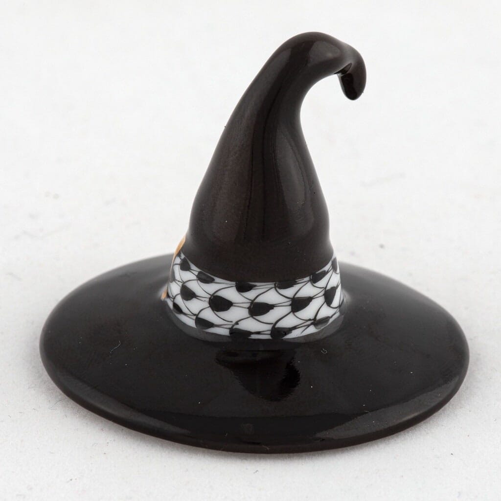 Herend Hand - painted Porcelain Witch Hat Decorative Item
