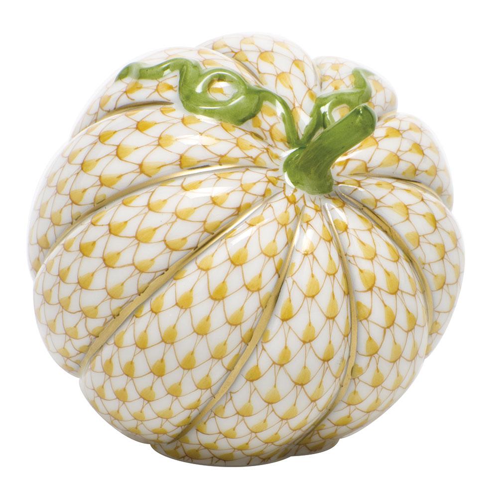Exquisite Handmade Herend Acorn Squash Porcelain Figurine