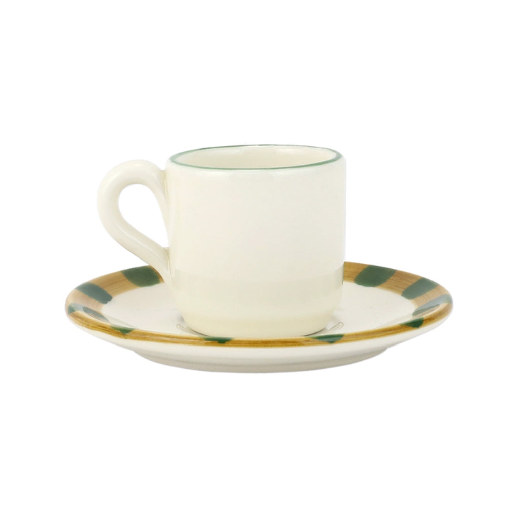 Vietri Assorted Old St. Nick Espresso Cups and Saucers - 4-Piece Set