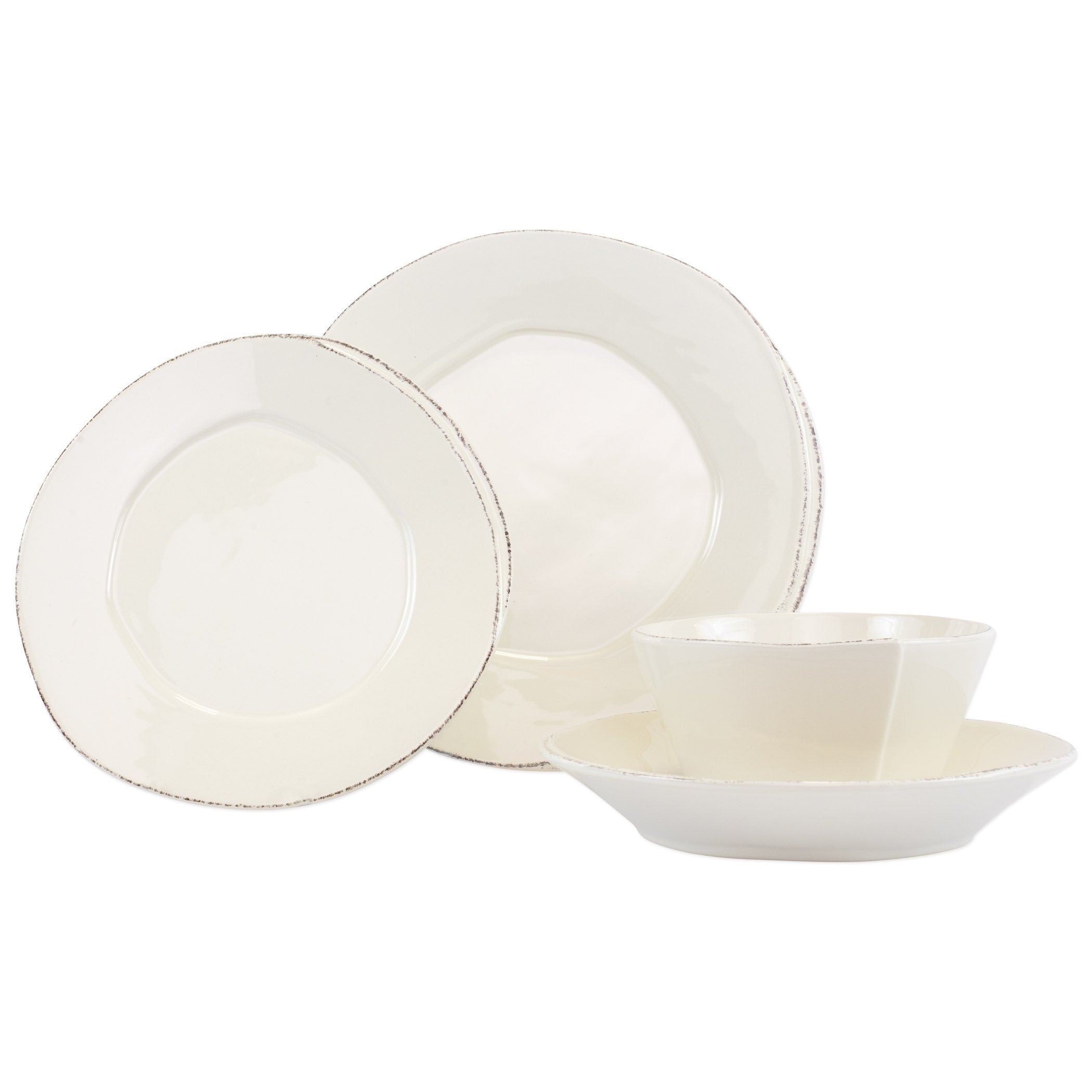 Vietri Lastra Four-Piece Tableware Place Setting for Dining