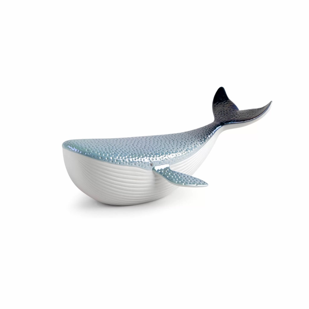 Exquisite Handmade Lladro Porcelain Little Whale Figurine from Spain