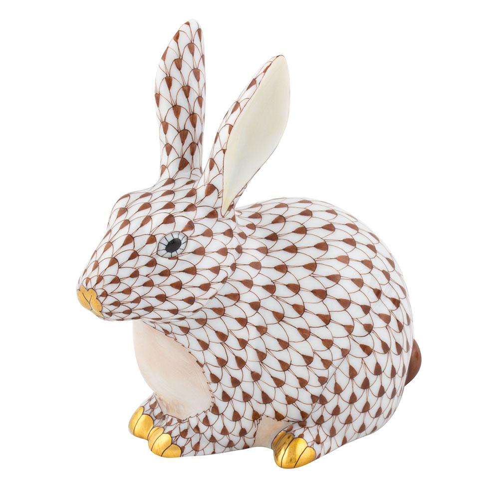 Herend Handmade Hand - painted Chubby Bunny Porcelain Figurine