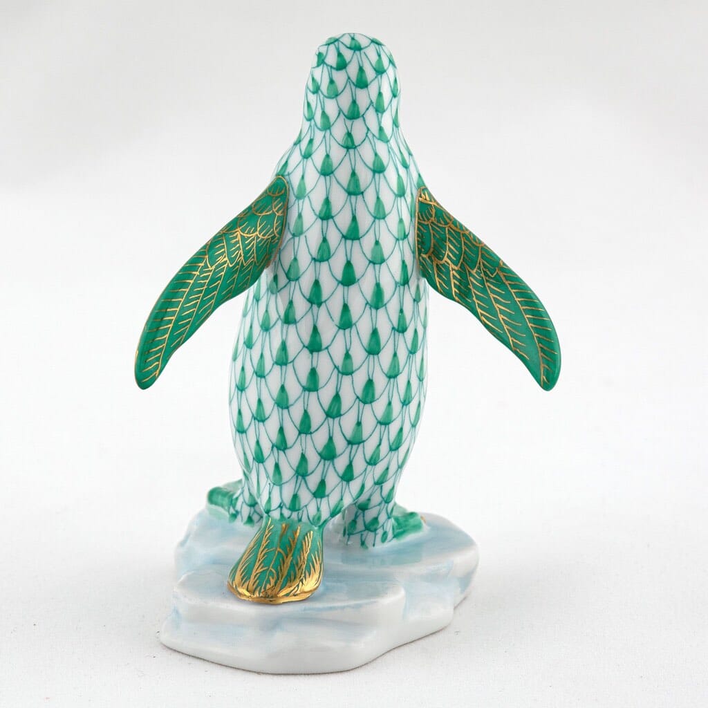 Hand - painted Hungarian Herend Waddling Penguin Porcelain Figurine