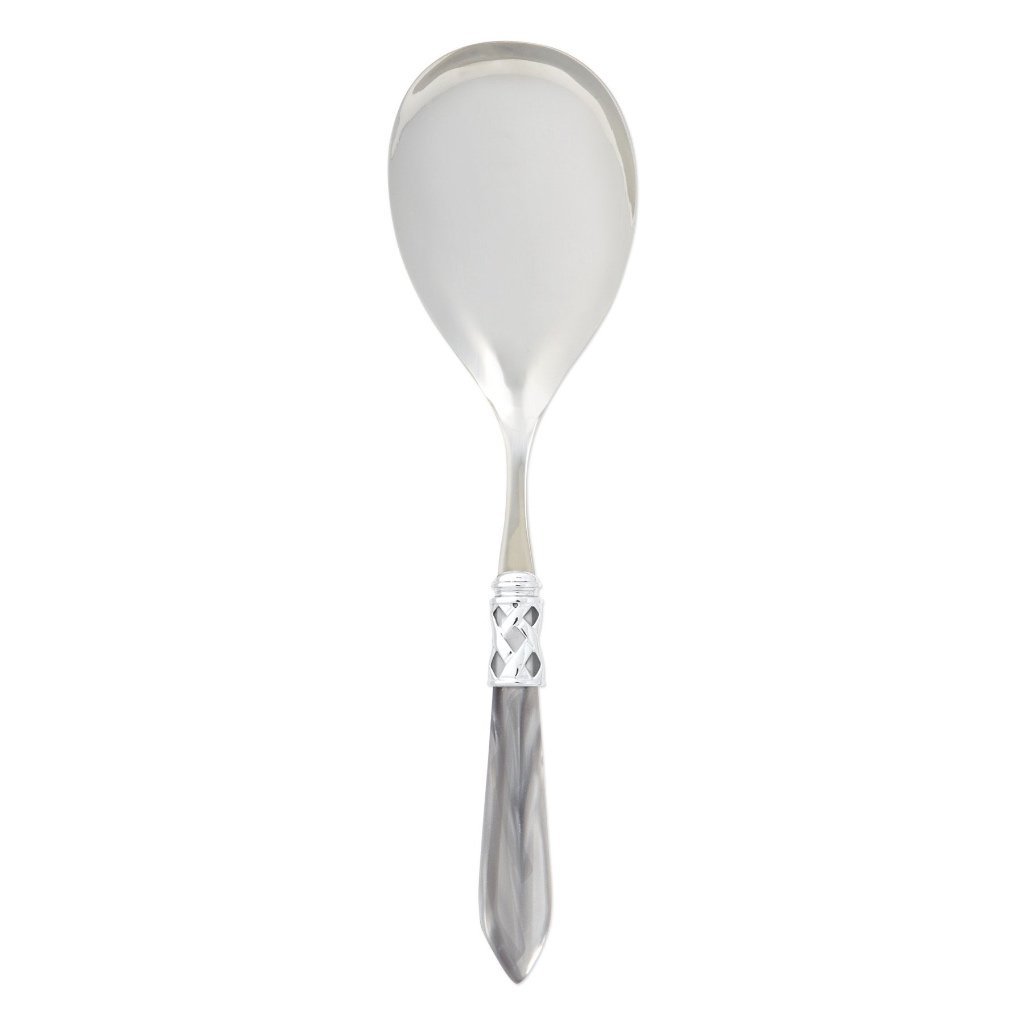 Vietri Aladdin Elegant Shiny Chrome Finish Stainless Steel Serving Spoon