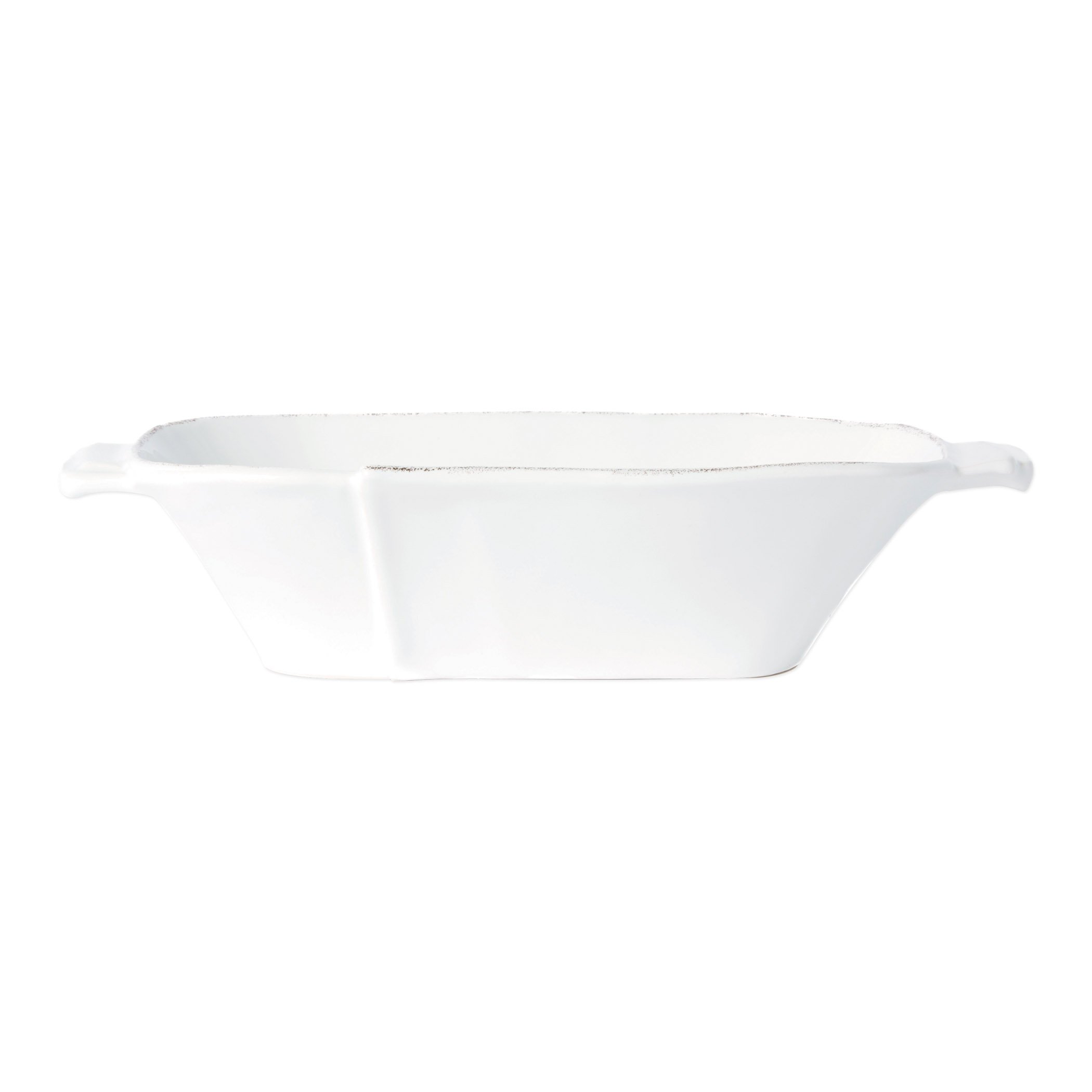 Vietri Medium-Sized White Au Gratin Dish in the Lastra Pattern