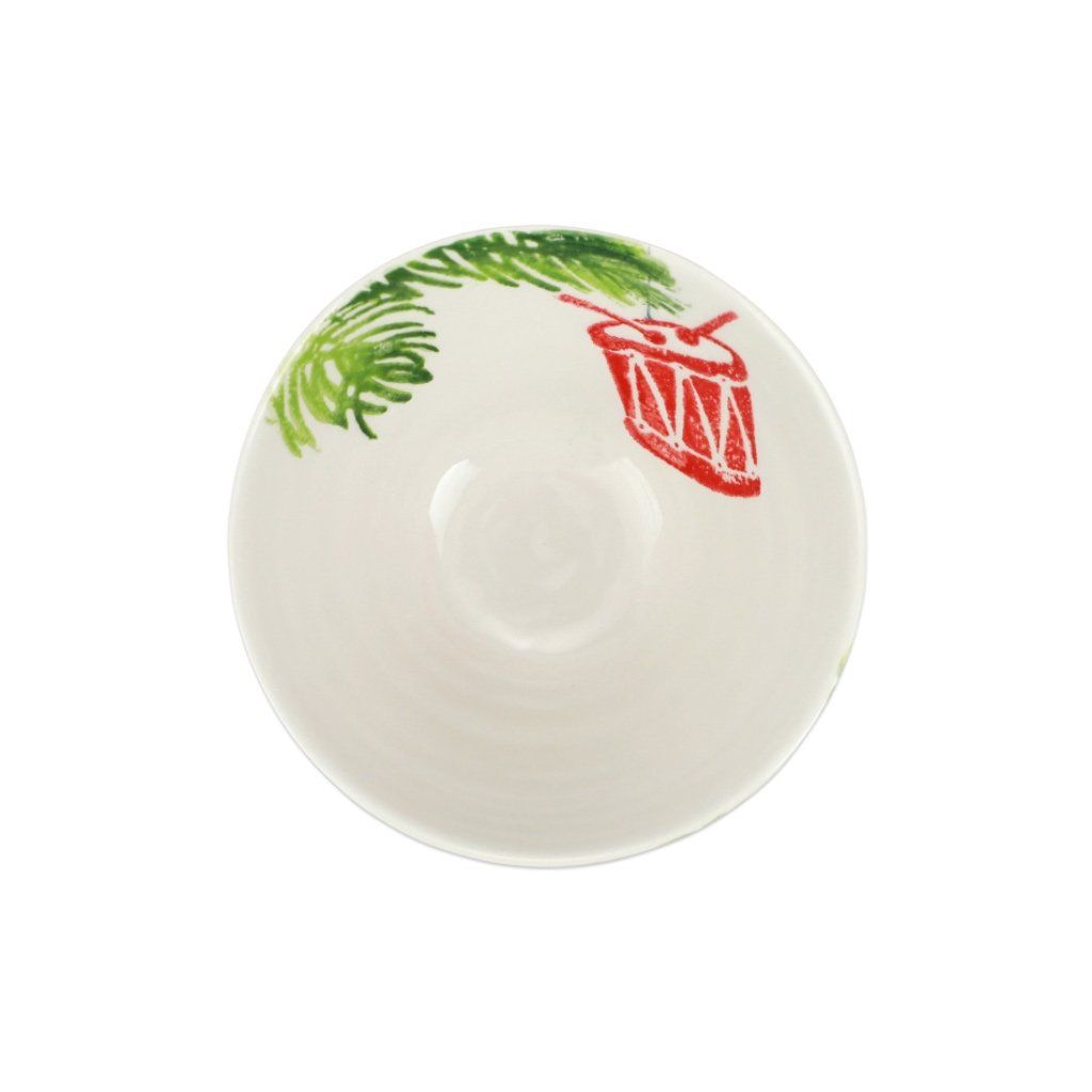 Vietri Hand - painted Nutcrackers - themed Drum - shaped Cereal Bowl for Christmas