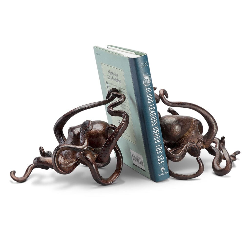 SPI Home Coastal Cast Iron Octopus Bookends - Set of 2