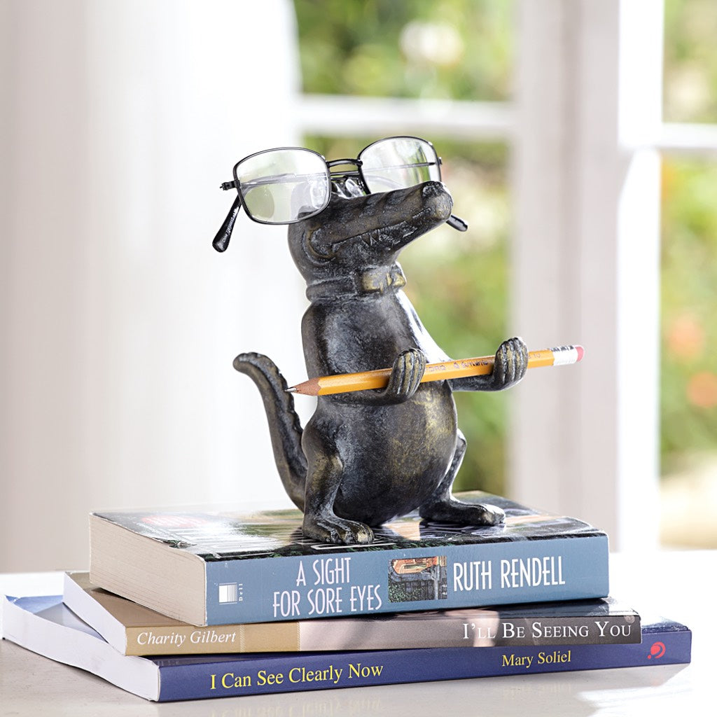 SPI Home Charming Aluminum Hand - Cast Alligator Eyeglass Holder