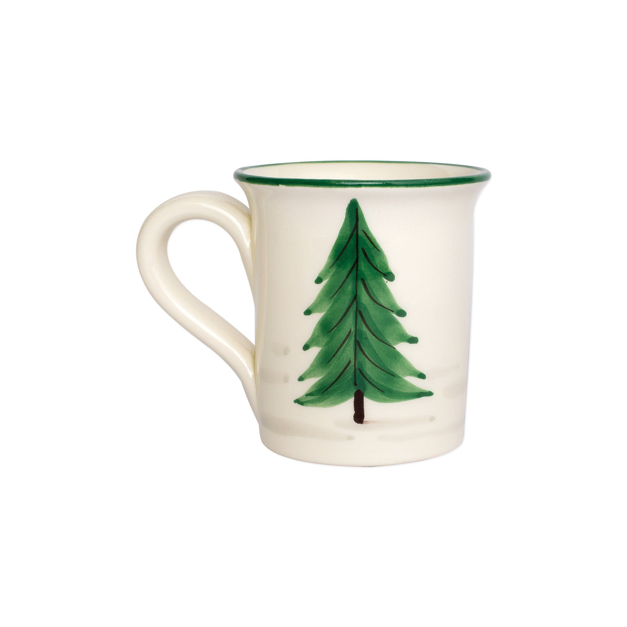 Vietri Mug - Skiing Old St. Nick Design for Holiday